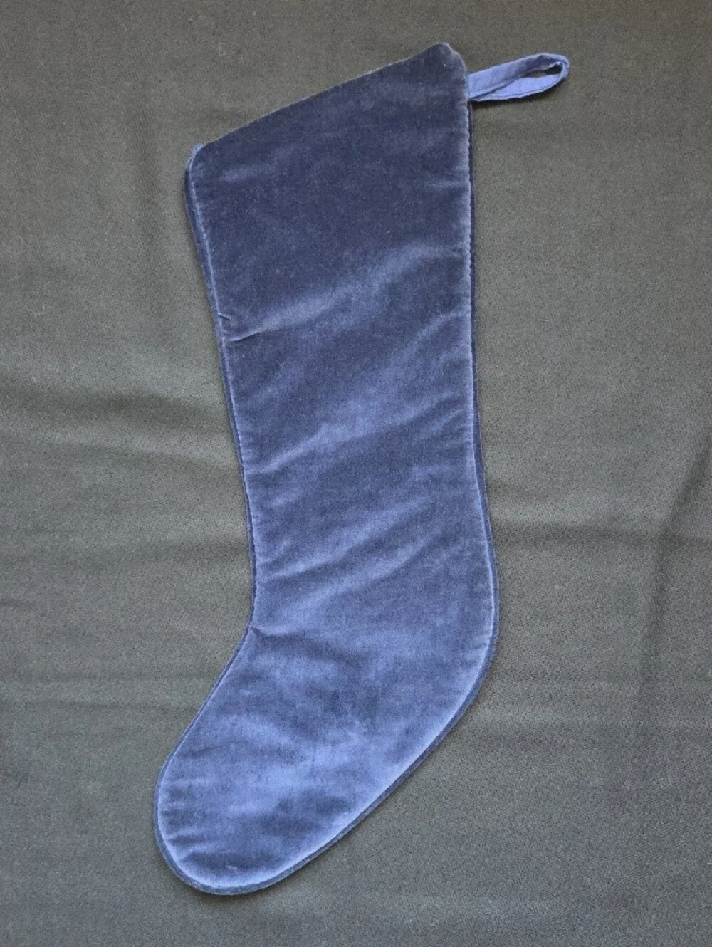 Teddy Bear Christmas Stocking with Red Plaid Accent
